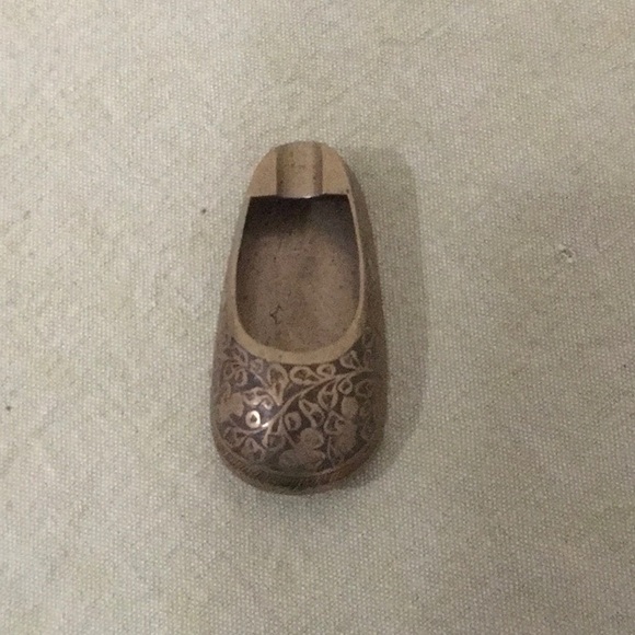 brass baby shoes